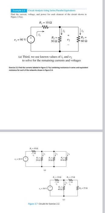 Solved Example 2.2 Circuit Analysis Using Series/Parallel | Chegg.com