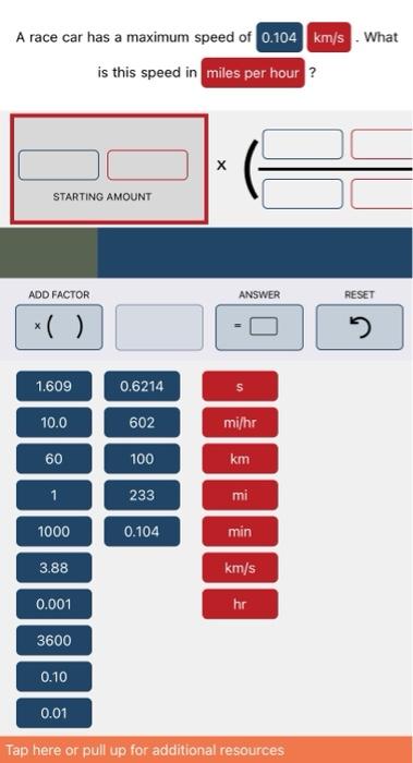 solved-a-race-car-has-a-maximum-speed-of-0-104-km-s-what-chegg