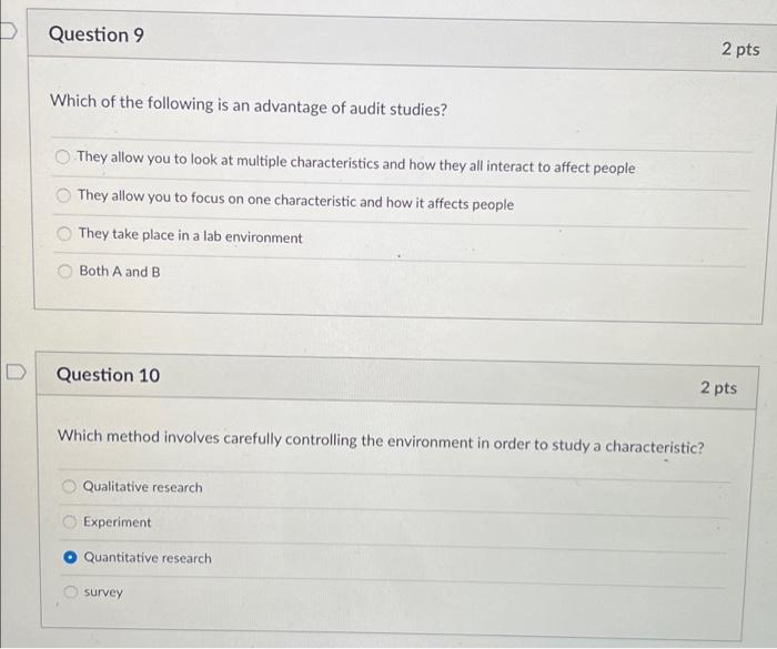 Solved D Question 9 2 pts Which of the following is an | Chegg.com