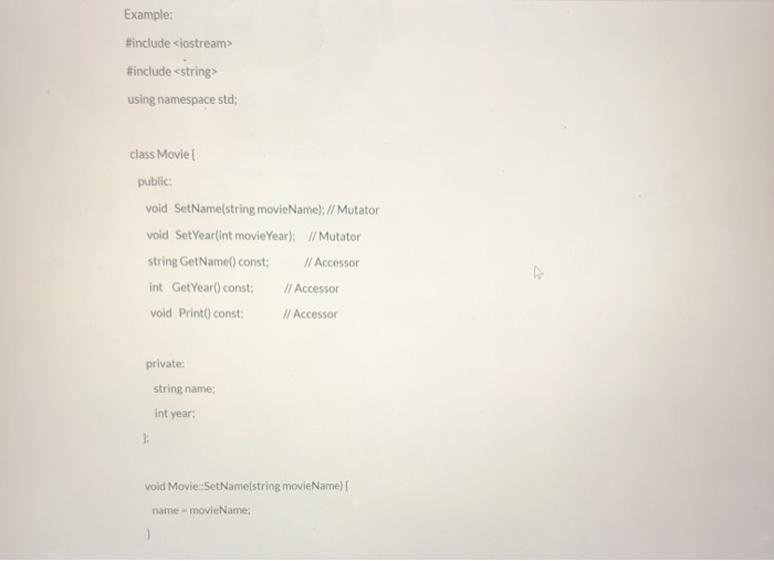 Solved • Write a class definition and member function | Chegg.com
