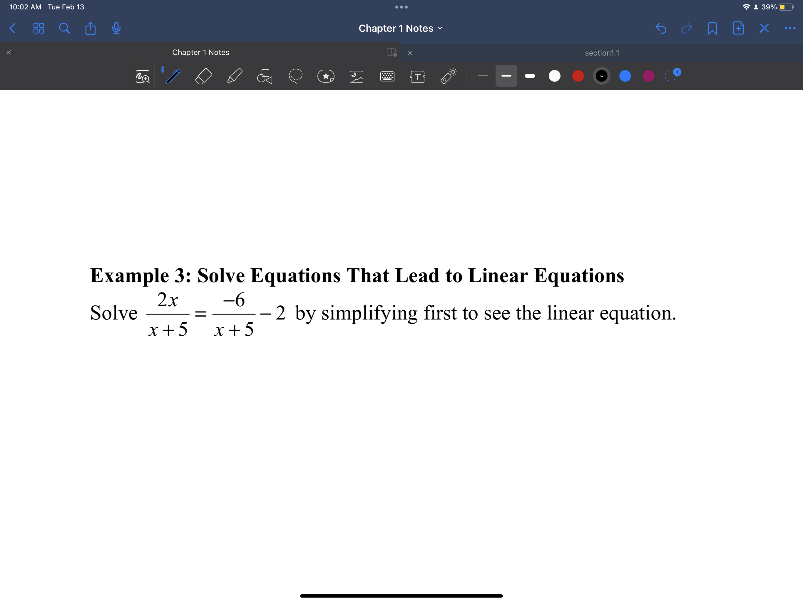 Solved Example 3: Solve Equations That Lead to Linear | Chegg.com