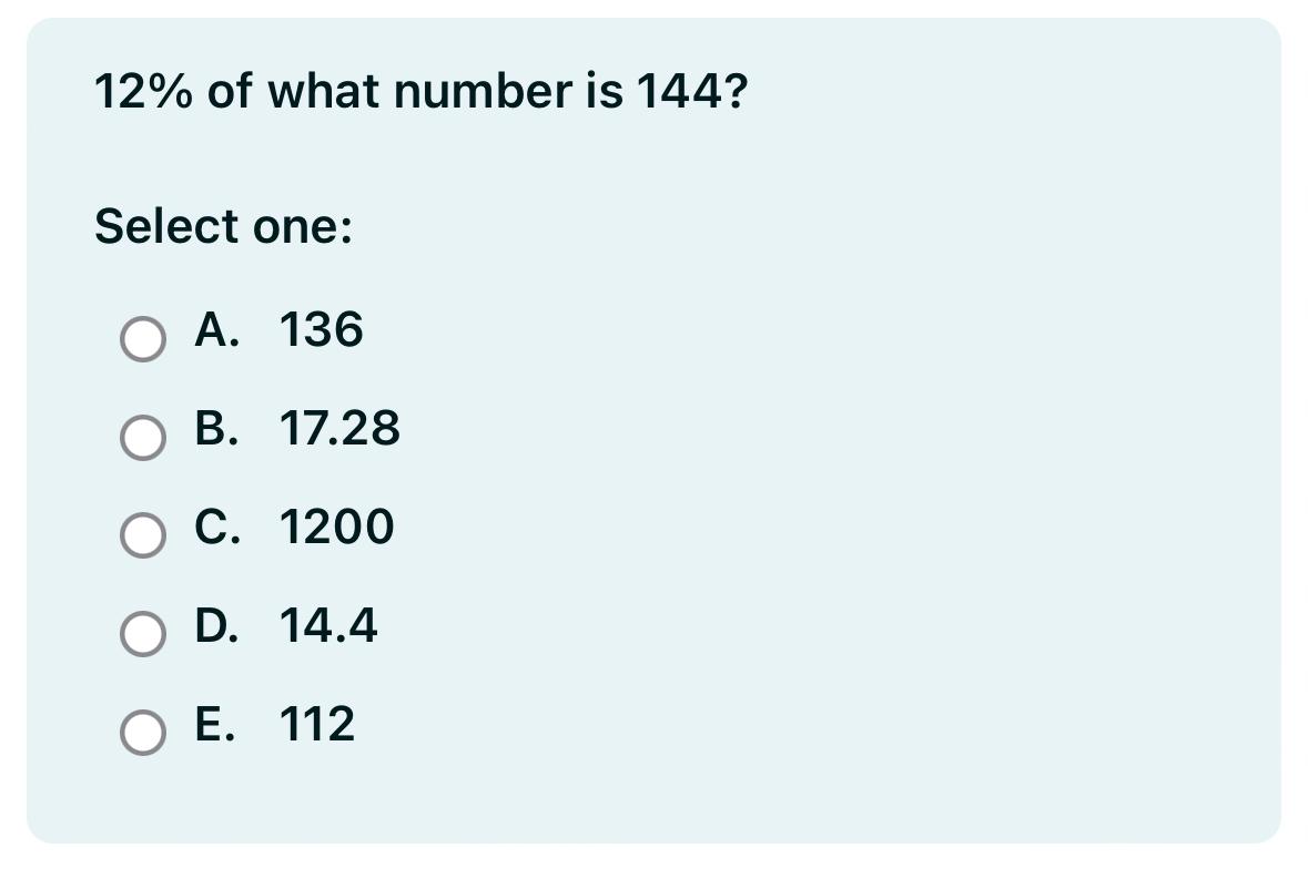 solved-12-of-what-number-is-144-select-chegg