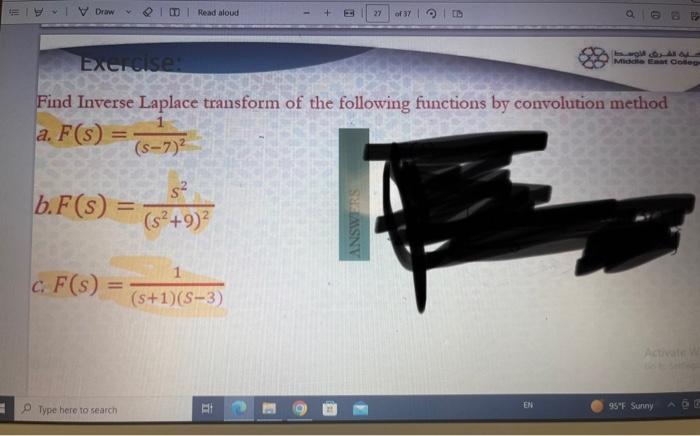 Solved Find Inverse Laplace Transform Of The Following | Chegg.com