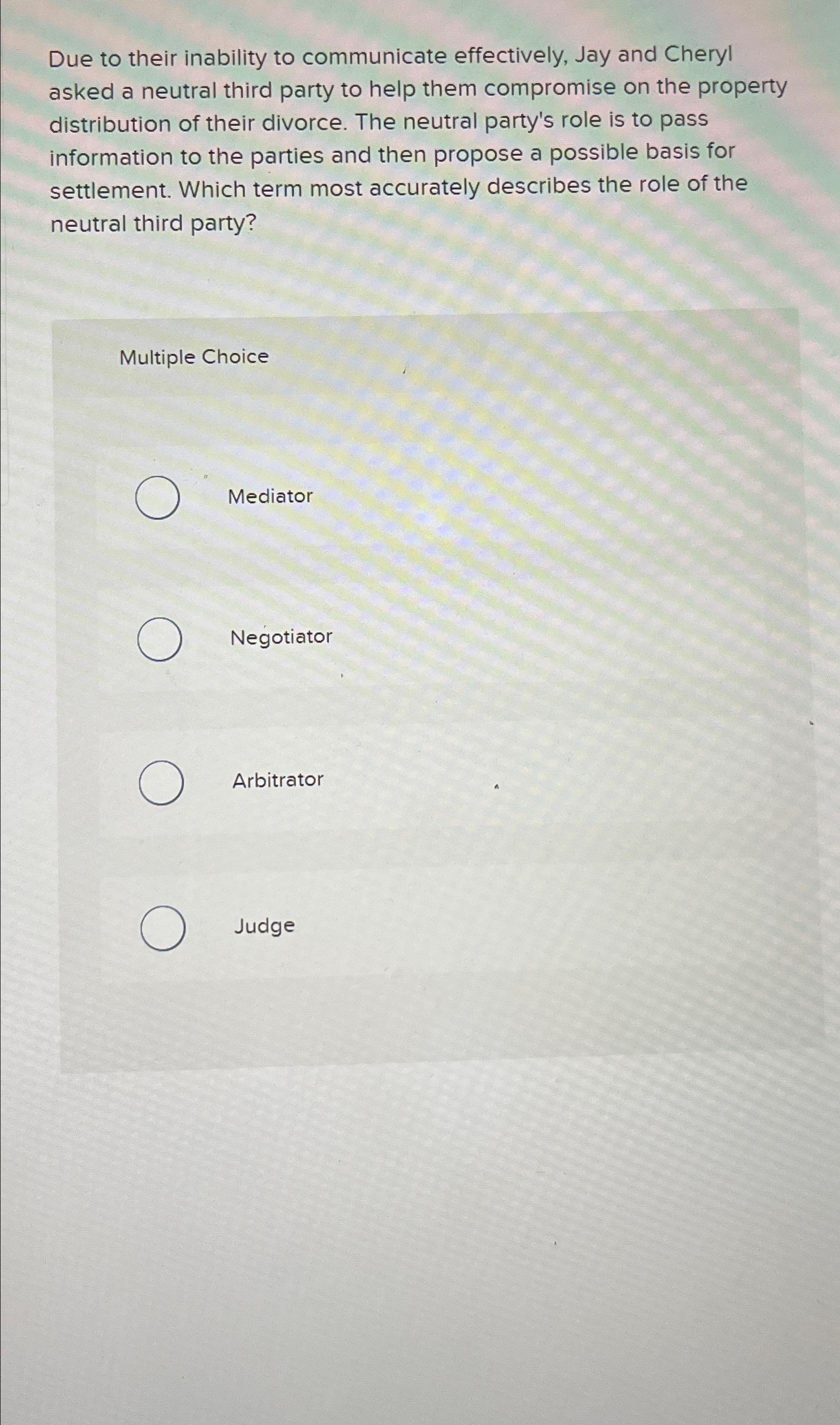 Solved Due to their inability to communicate effectively, | Chegg.com