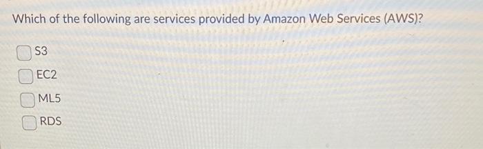 Solved Which of the following are services provided by | Chegg.com