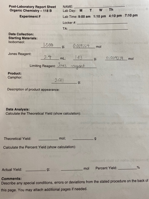 Solved How To Calculuate The Theoretical And Actual Yield Chegg Com