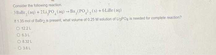 Solved Consider The Following Reaction. | Chegg.com