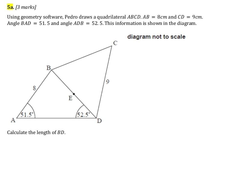 Solved Using geometry software, Pedro draws a quadrilateral | Chegg.com