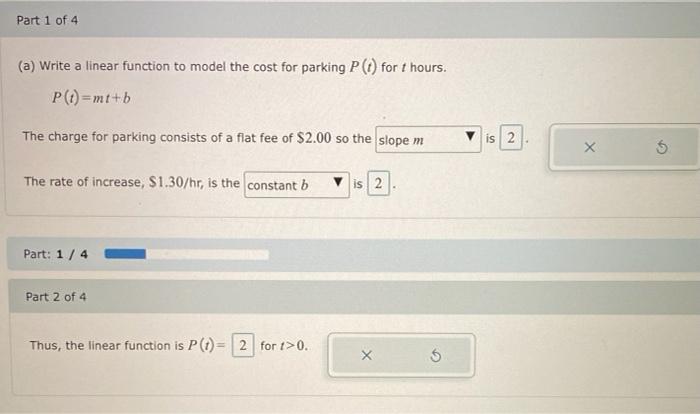 Solved At a parking garage in a large city, the charge for | Chegg.com