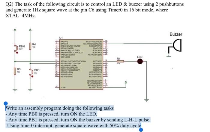Solved Q2) The task of the following circuit is to control | Chegg.com