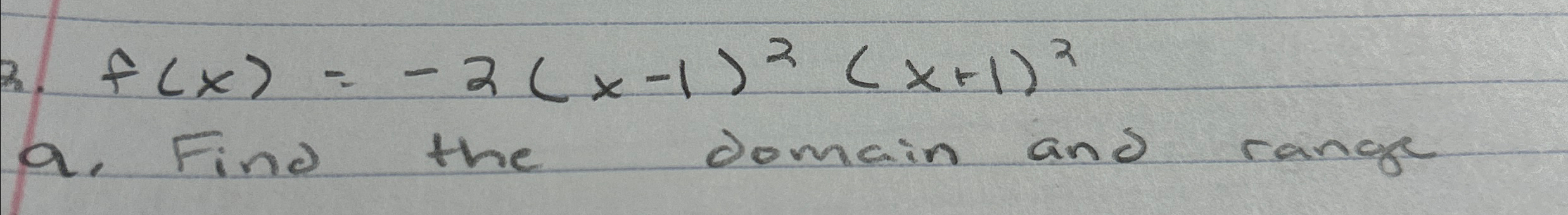 find the domain and range of f x )= 1 x 2