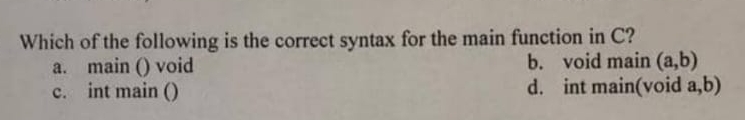 Solved Which of the following is the correct syntax for the | Chegg.com
