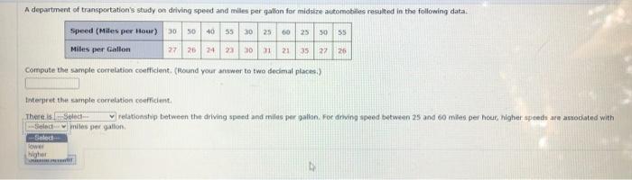 Solved Compute the sample correlation coefficient, (Round | Chegg.com