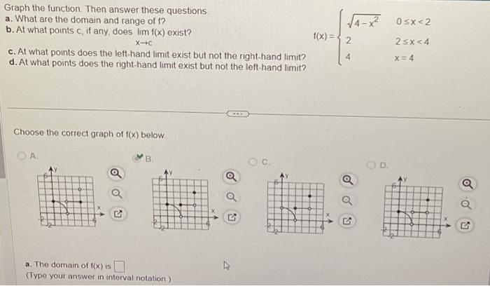 Graph the function. Then answer these questions a. | Chegg.com
