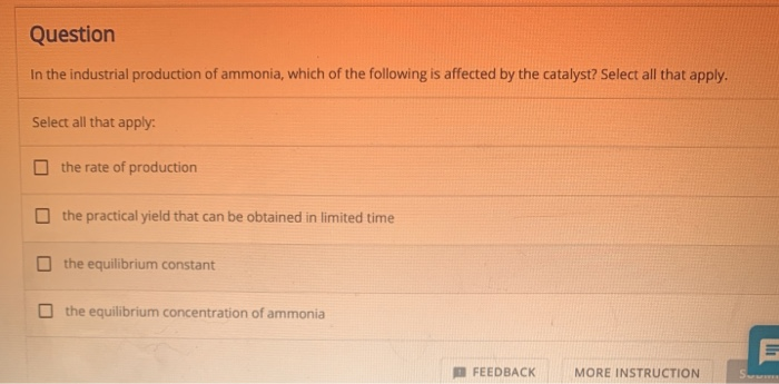 Solved Question In the industrial production of ammonia, | Chegg.com