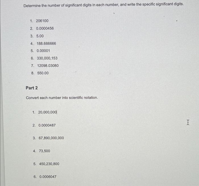 Solved Determine the number of significant digits in each | Chegg.com