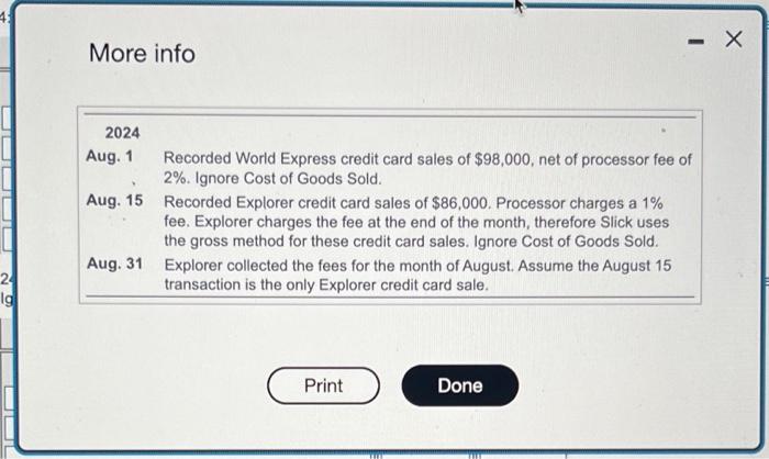 Solved More Info 2024 Aug 1 Recorded World Express Credit Chegg Com   Image