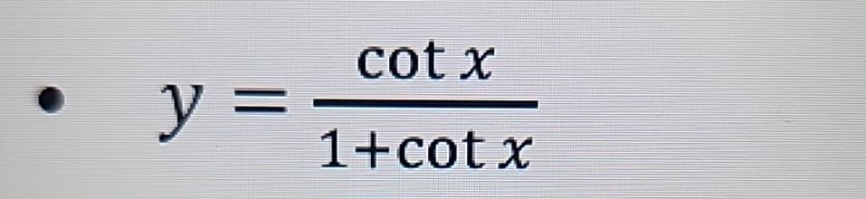 inverse derivative of cotx