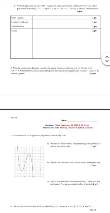 Solved 4. Describe the transformations that were applied to | Chegg.com