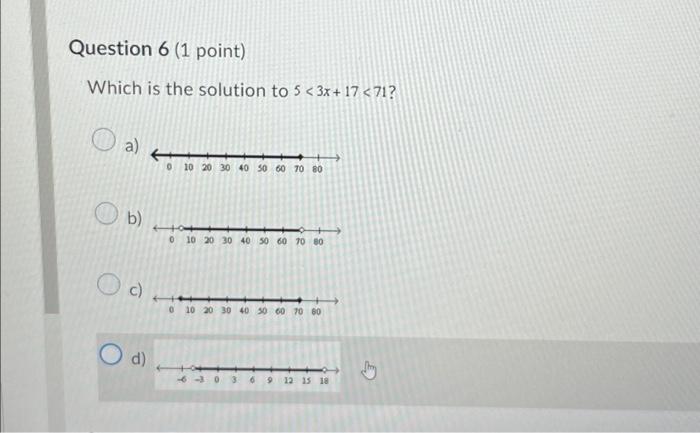 Solved Question 6 (1 point) Which is the solution to 5
