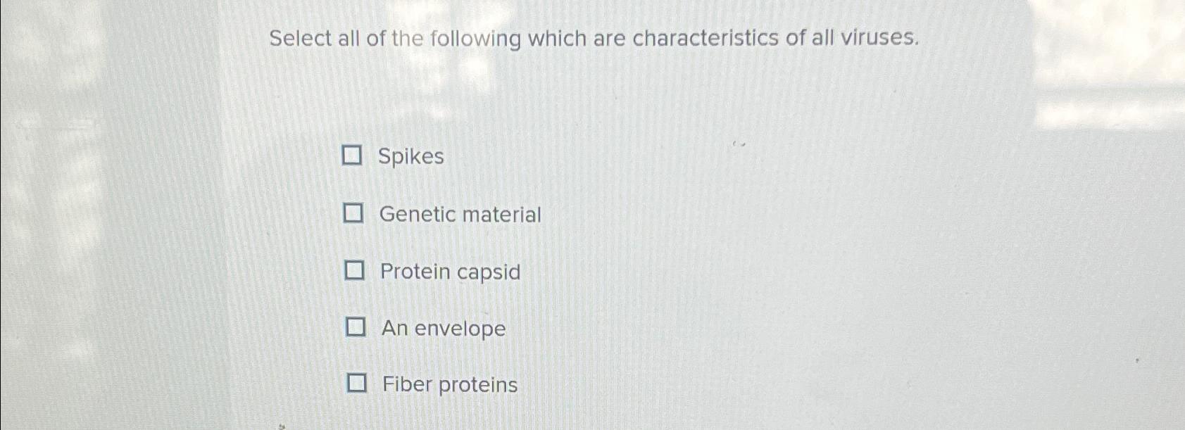 Solved Select all of the following which are characteristics | Chegg.com