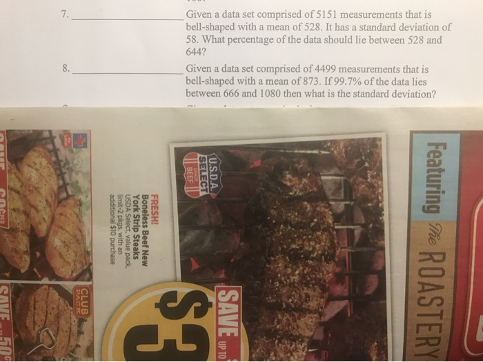 Solved Given a data set comprised of 5151 measurements that | Chegg.com
