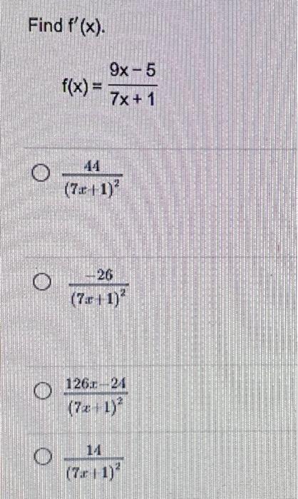 solved-find-f-x-f-x-7x-19x-5-7x-1-244-7x-1-2-26-chegg