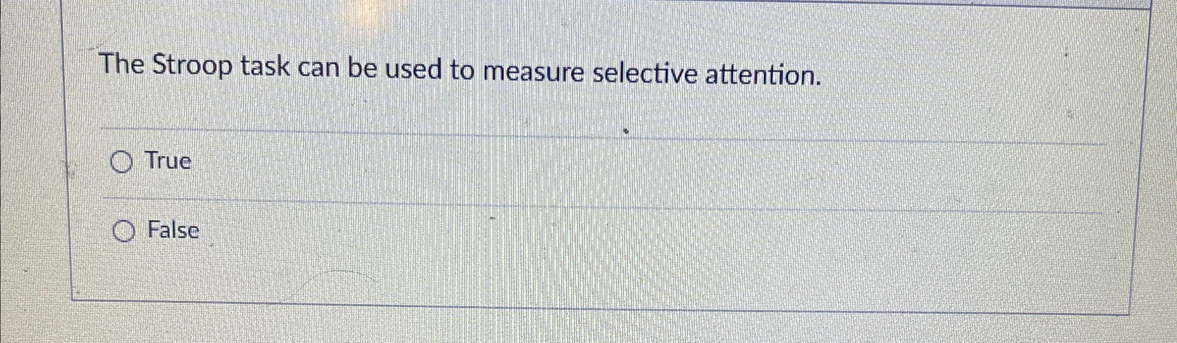 Solved The Stroop task can be used to measure selective | Chegg.com