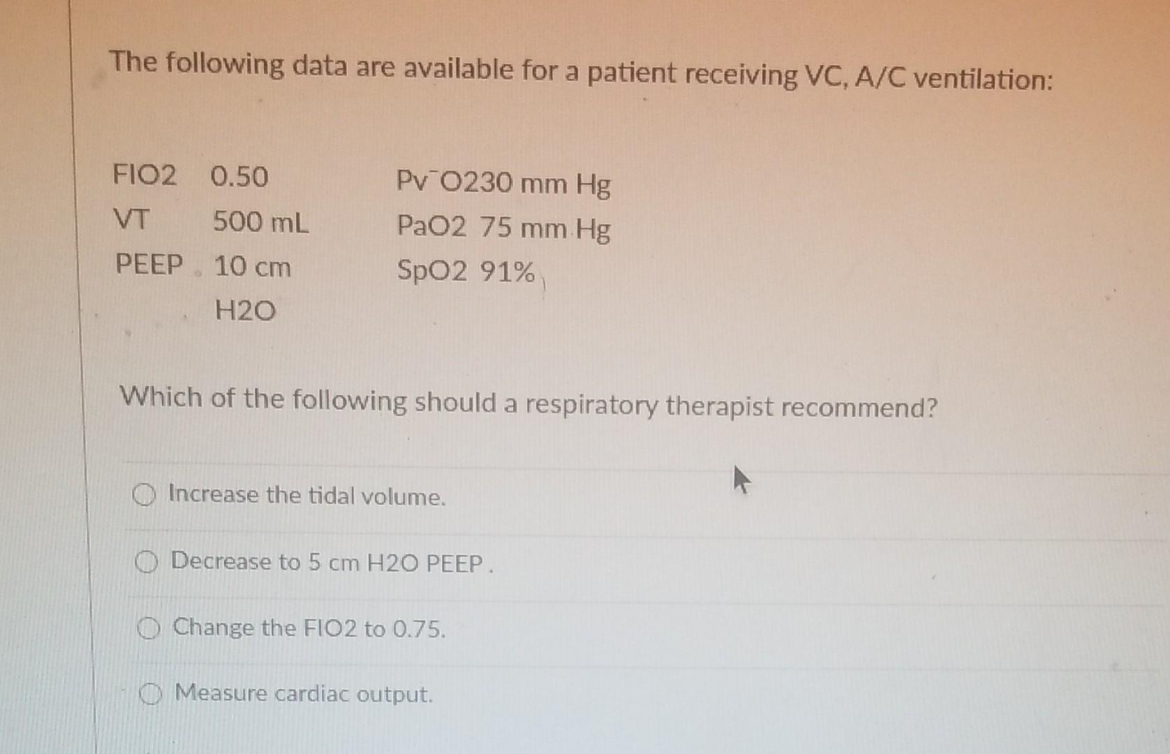 Solved The following data are available for a patient | Chegg.com