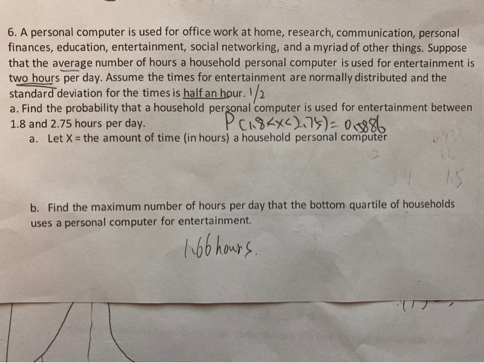 Solved 6. A personal computer is used for office work at | Chegg.com