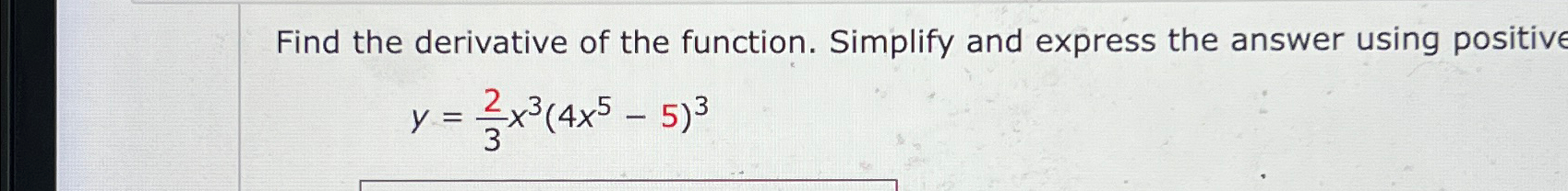 Solved Find the derivative of the function. Simplify and | Chegg.com