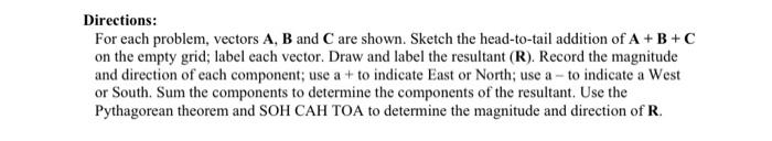 Solved Directions: For Each Problem, Vectors A,B And C Are | Chegg.com