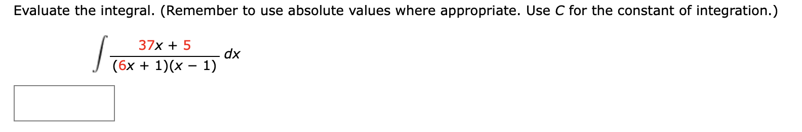 Solved Evaluate the integral. (Remember to use absolute | Chegg.com
