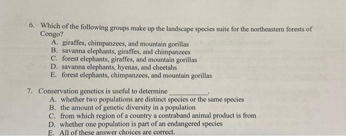 Solved 6. Which of the following groups make up the | Chegg.com