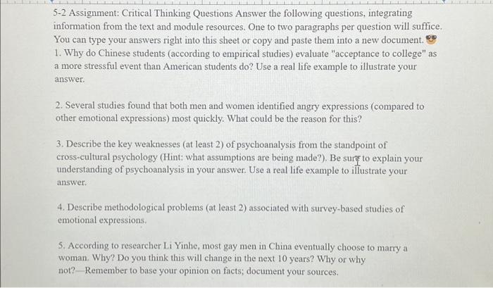 5 2 assignment critical thinking questions