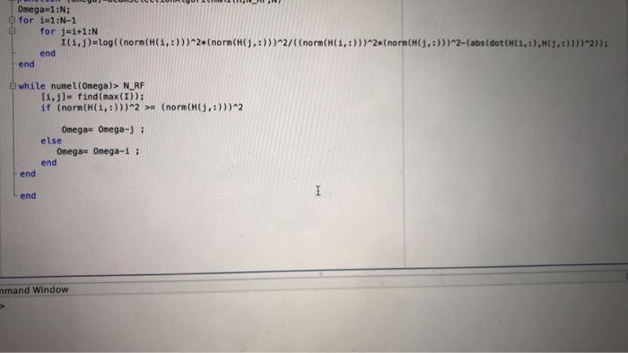 Solved remove I & j from omega in Matlab and show me the | Chegg.com