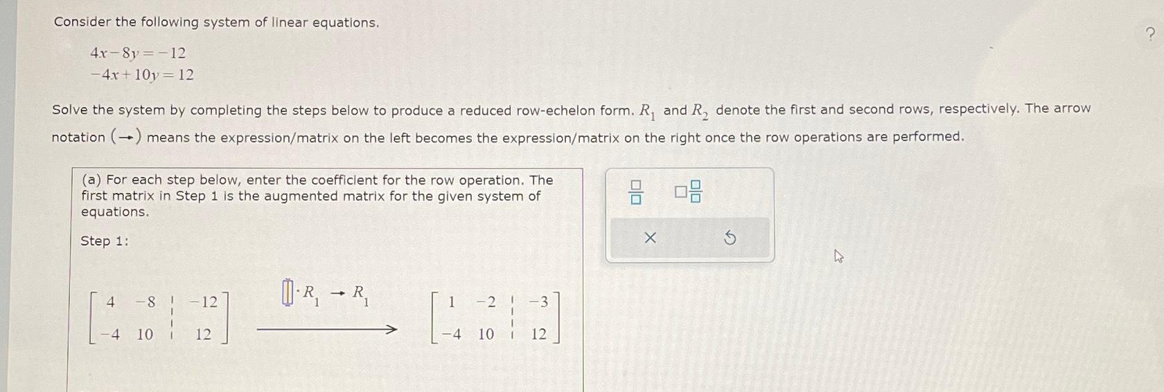 Solved Consider The Following System Of Linear | Chegg.com