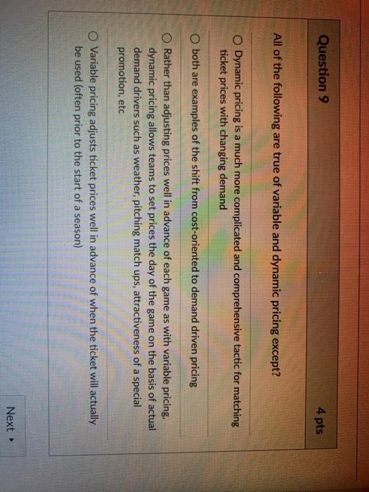 Solved Question 9 4 pts All of the following are true of | Chegg.com