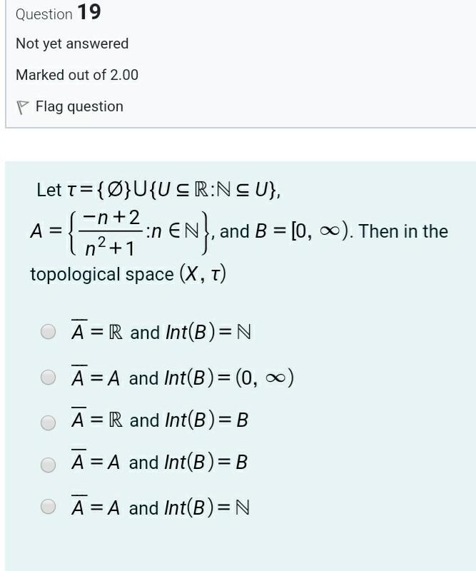 Solved Question 19 Not Yet Answered Marked Out Of 2 00 P Chegg Com