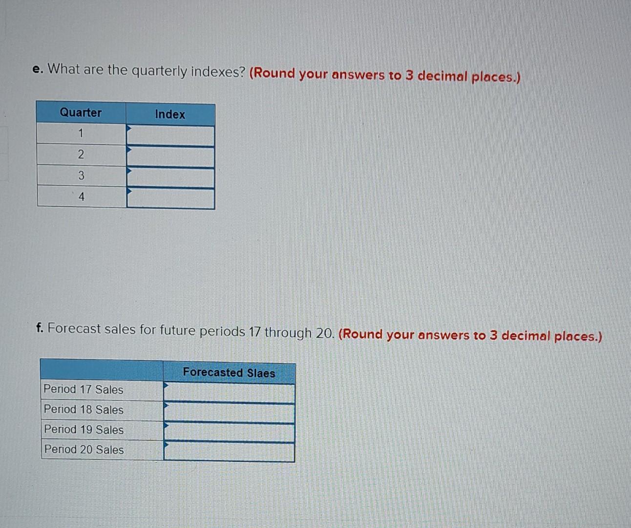 Using the following time series data, respond to the | Chegg.com