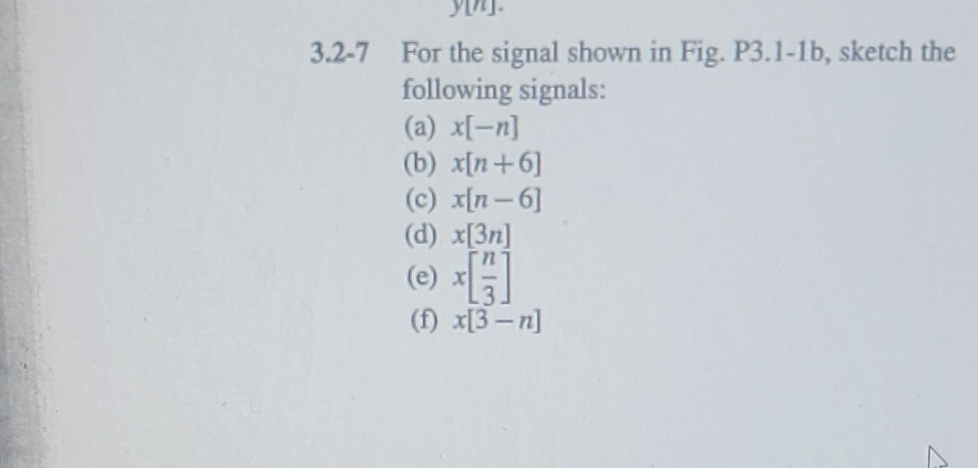 Solved 3.2-7 For The Signal Shown In Fig. P3.1-1b, Sketch | Chegg.com