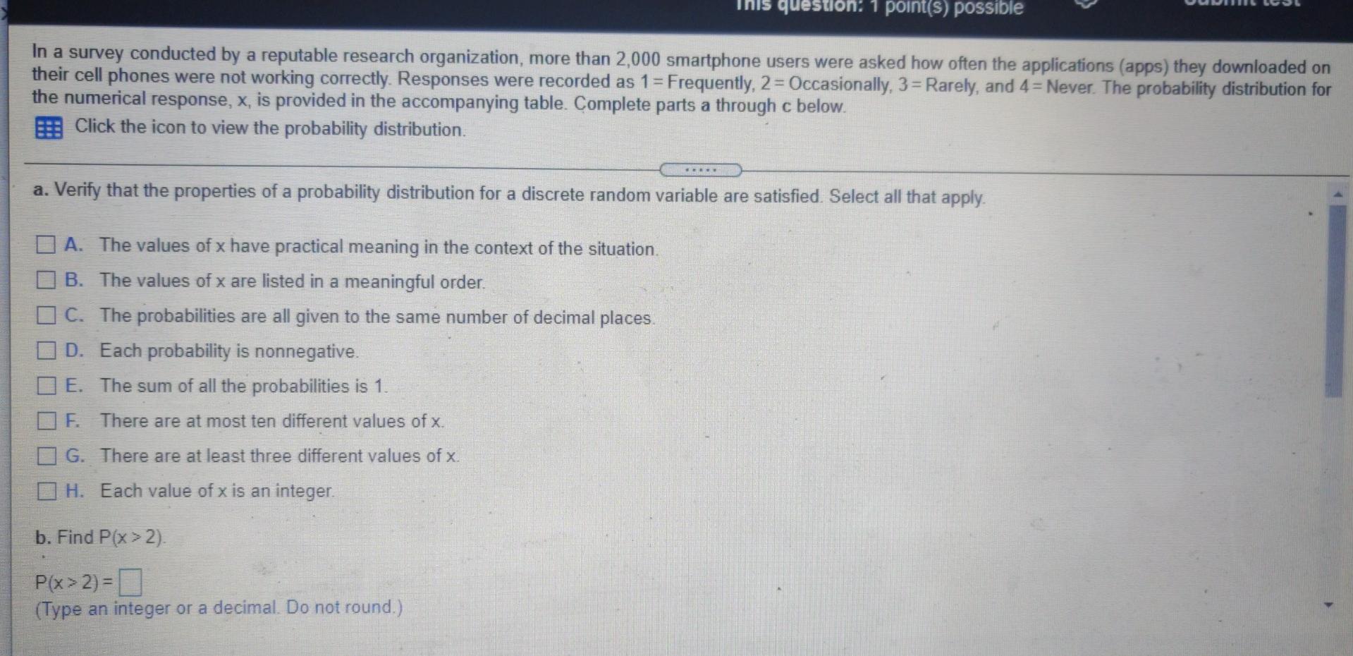 Solved In a study of 420,111 cell phone users, 144 subjects