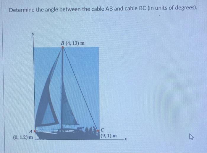 Solved Determine The Angle Between The Cable AB And Cable BC | Chegg.com