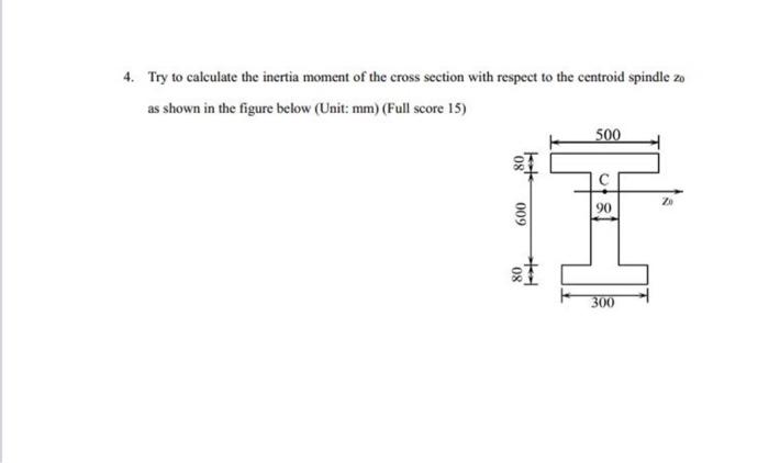 Solved 4. Try to calculate the inertia moment of the cross | Chegg.com