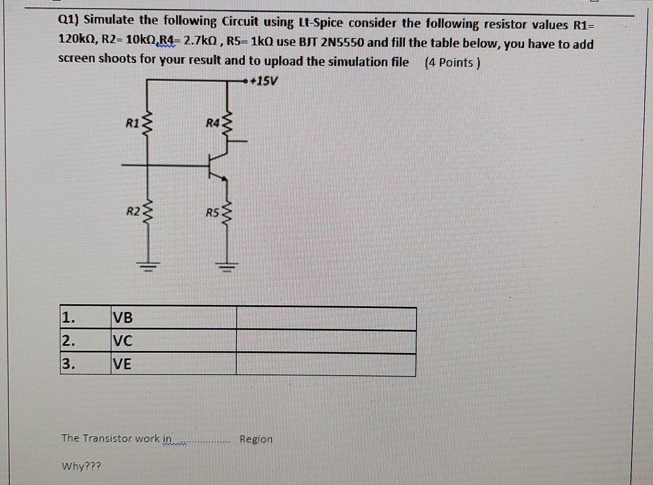 Solved Q1) Simulate the following Circuit using Lt-Spice | Chegg.com