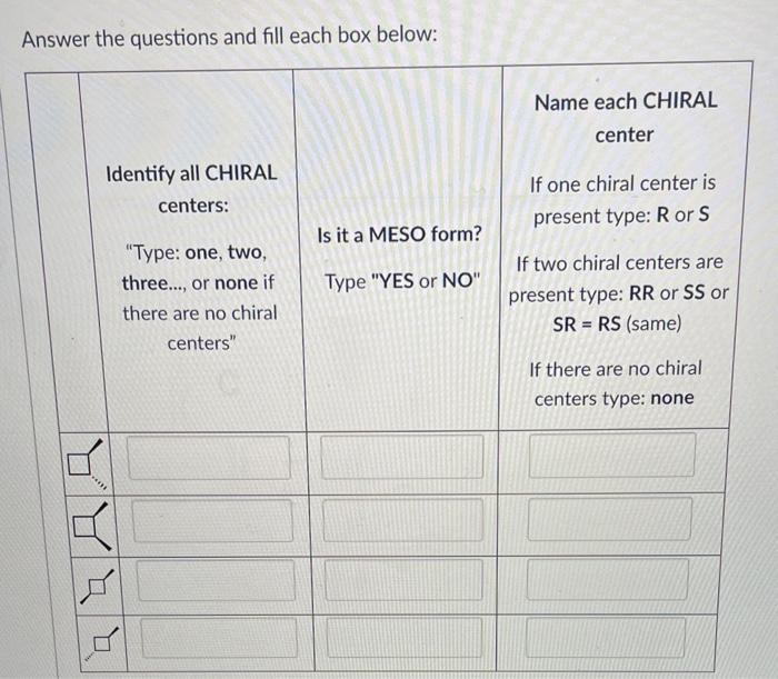 Solved Answer the questions and fill each box below: | Chegg.com
