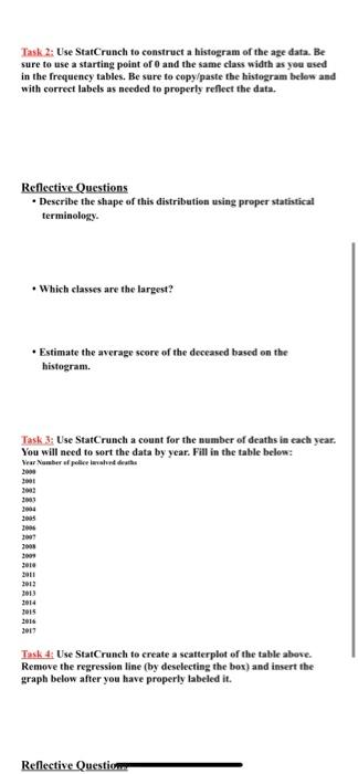 Part I: Summarizing and Graphing Data Task 1: Prepare | Chegg.com