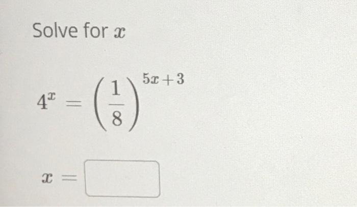 Solved Solve for 3 51 +3 1 4" = () 8 I= | Chegg.com