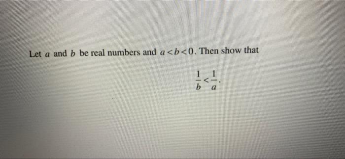 Solved Let A And B Be Real Numbers And A | Chegg.com