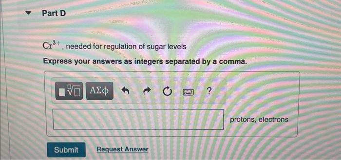 Solved Specify the number of protons and electrons in each | Chegg.com